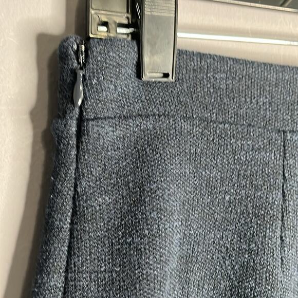 Loft Navy Blue Wrap Skirt Gold Button Detail Size 2 - Picture 6 of 9